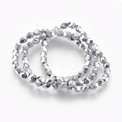 Electroplated Non-magnetic Synthetic Hematite Bead Strand G-E498-06B-07-1