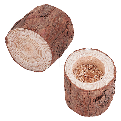 CRASPIRE Wood Candle Holders AJEW-CP0001-08-1