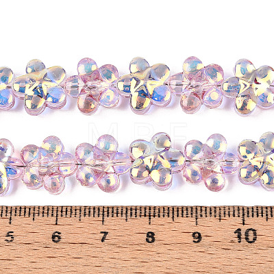 Transparency Electroplate Glass Beads Strands GLAA-T023-38A-03-1