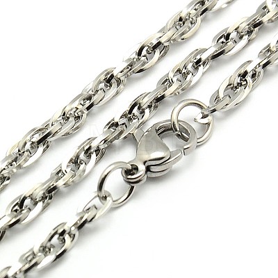 Fashionable 304 Stainless Steel Rope Chain Necklace Making STAS-A028-N039P-L-1
