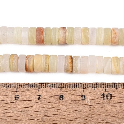 Natural Green Banded Calcite(Afghan Jade) Beads Strands G-N367-03A-02-1