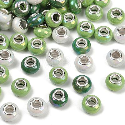 Opaque Resin European Beads RESI-C059-01H-1