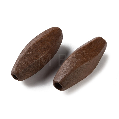 Spray Painted Wooden European Beads WOOD-A029-03-1