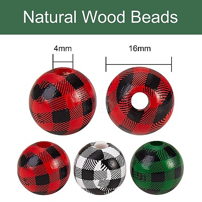 105Pcs 3 Colors Natural Wooden Beads WOOD-SZ0001-13-1