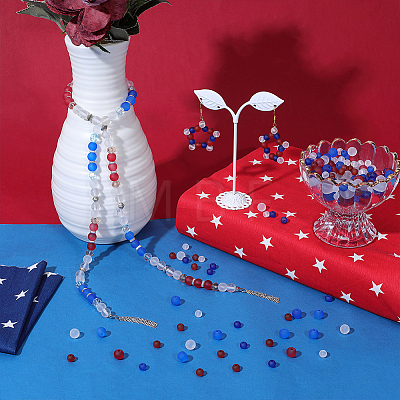 360Pcs 6 Styles Baking Paint Transparent Glass Beads Strands GLAA-PH0004-61-1