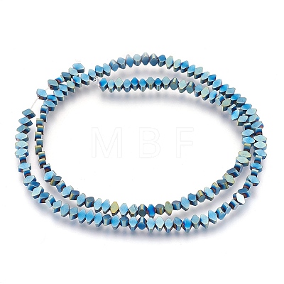 Electroplate Non-magnetic Synthetic Hematite Bead Strands G-I208-18F-S-1