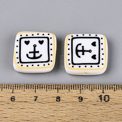 Printed Opaque Resin Beads RESI-N043-10B-1