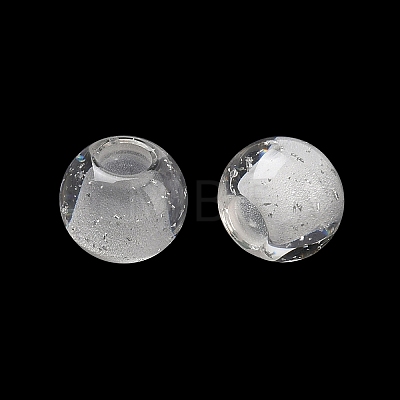 Transparent Resin European Beads RESI-F073-19-1