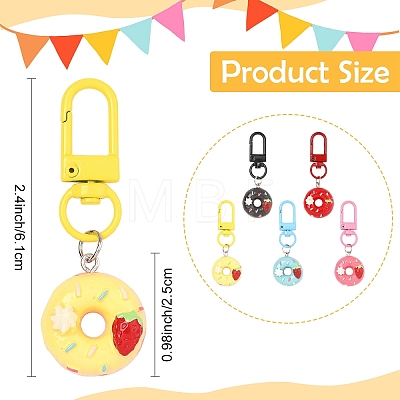 5Pcs Resin Pendant Decorations HJEW-YW00311-1