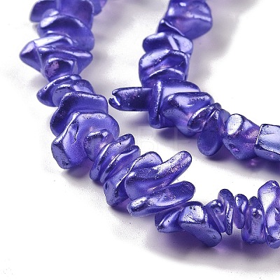 Electroplate Glass Beads Strands GLAA-P062-B12-1