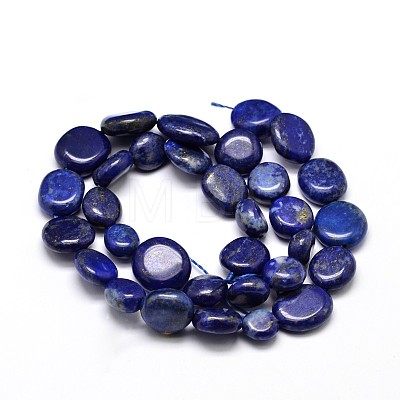 Natural Lapis Lazuli Gemstone Nuggets Bead Strands G-J336-31-1