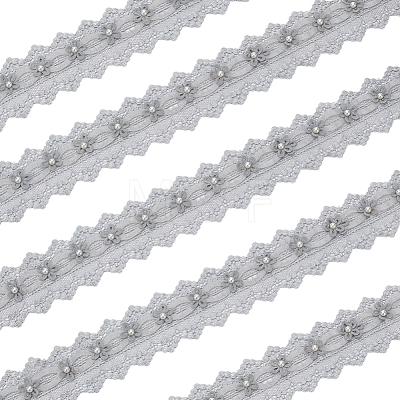 3 Yards Polyester Flower Lace Trim OCOR-OC0001-67B-1