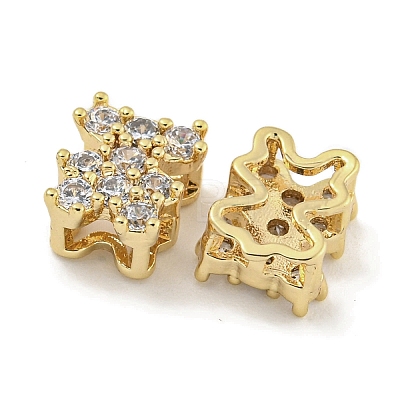 Brass with Clear Cubic Zirconia Charms KK-Q820-22G-1