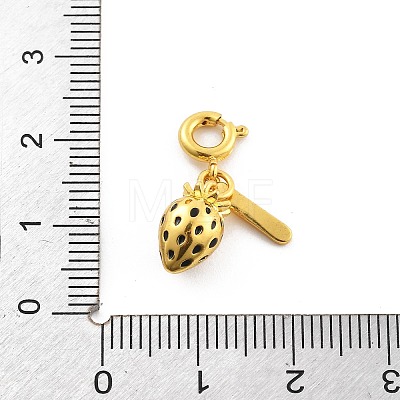 Brass Enamel Fruits Pendant Decoration LS-HJEW-P020-01B-G-1