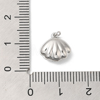 Rhodium Plated 925 Sterling Silver Charms STER-M114-01P-1