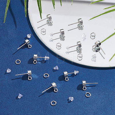 Brass Stud Earring Findings KK-CN0003-42S-1