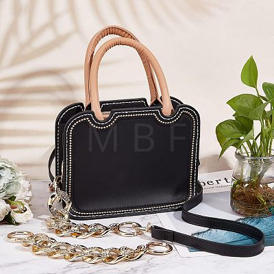 Plastic Rhinestone Curb Chain Bag Straps FIND-WH0003-42A-1