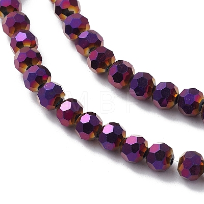 Electroplate Glass Beads Strands EGLA-K015-09E-1