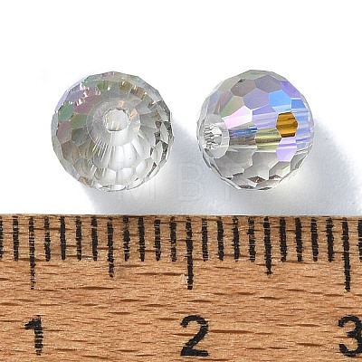 Half Rainbow Plated Glass Beads EGLA-P059-02A-HR01-1