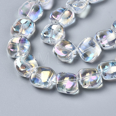 Electroplate Glass Beads Strands EGLA-N008-005-A01-1