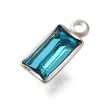 304 Stainless Steel Rhinestone Pendants STAS-Z125-12J-P-1
