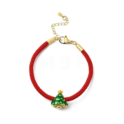 Christmas Nylon Cord Bracelets BJEW-L715-02G-03-1