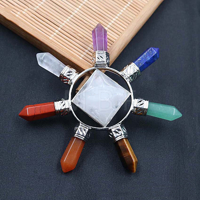 Chakra Natural & Synthetic Mixed Stone Jewelry Decorations DJEW-WH0005-01-1