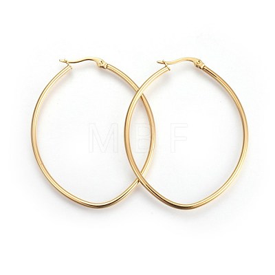 201 Stainless Steel Hoop Earrings EJEW-A052-15C-G-1