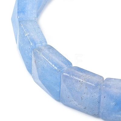 Dyed Natural Quartz Crystal Beads Stretch Bracelets for Women Men BJEW-C097-06-16-1