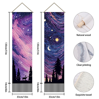 Polyester Wall Hanging Tapestry AJEW-WH0399-024-1