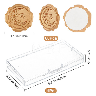 60Pcs Adhesive Wax Seal Stickers DIY-CP0006-30-22-1