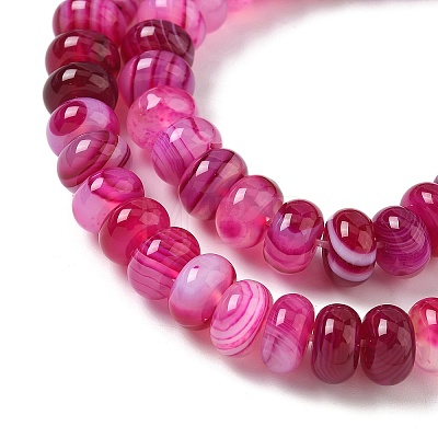 Natural Banded Agate Beads Strands G-F790-I01-01K-1