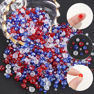 15 Strands 12 Styles Independence Day Electroplate Glass Beads Strands EGLA-PA0001-51-1