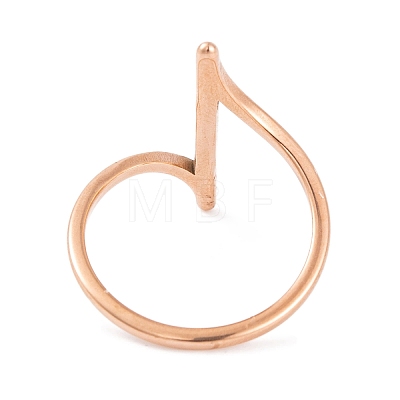 304 Stainless Steel Thin Curve Finger Ring for Women RJEW-C086-25-RG-1