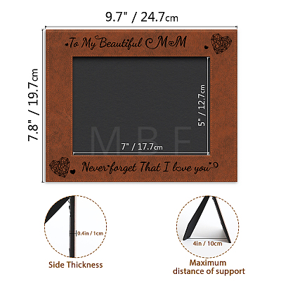 Leather Picture Frame AJEW-WH0320-01I-1