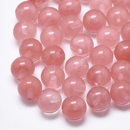 Cherry Quartz Glass Beads X-G-T122-25A-01-1