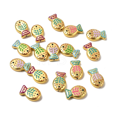 Baking Paint Glass Enamel Beads GLAA-B035-01-1