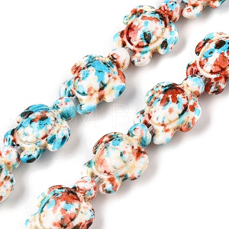 Synthetic Turquoise Dyed Beads Strands G-P507-05A-1-1