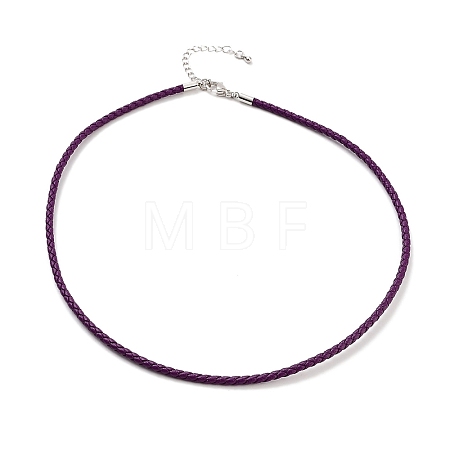 Braided Round Imitation Leather Bracelets Making BJEW-H610-01P-10-1