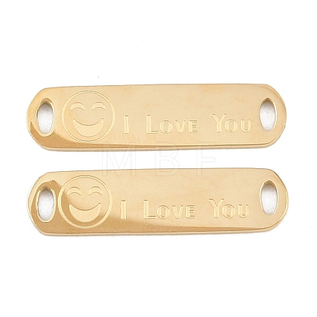 304 Stainless Steel Connector Charms STAS-P445-05G-1