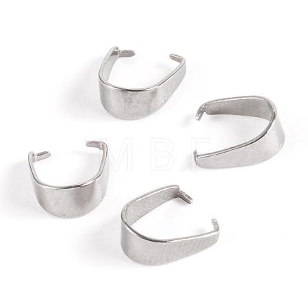 Non-Tarnish 304 Stainless Steel Snap on Bails STAS-P214-08P-01-1