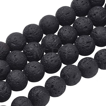 Natural Lava Rock Beads Strands G-OC0001-38-6mm-1