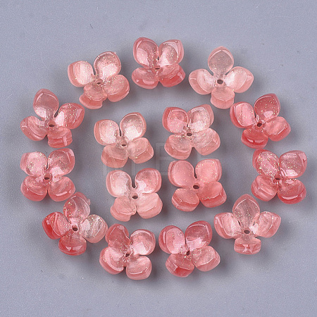 Cellulose Acetate(Resin) Bead Caps X-KK-S161-02C-1