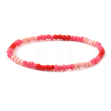 Glass Seed Beads Stretch Bracelets Set CC4522-4-1