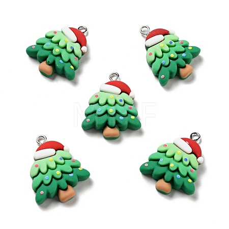 Christmas Opaque Resin Pendants RESI-G043-B03-1