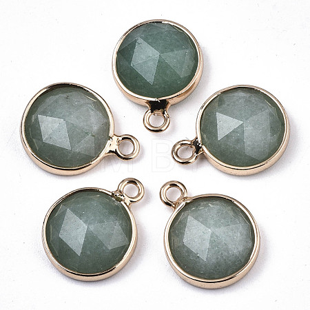 Natural Green Aventurine Charms G-N326-49E-1