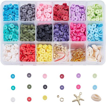 Handmade Polymer Clay Beads CLAY-JP0001-03-6mm-1