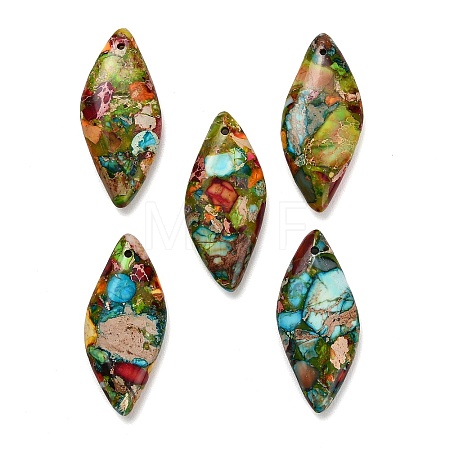 Dyed Natural Imperial Jasper Pendants G-H355-01A-1