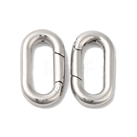 Non-Tarnish 304 Stainless Steel Spring Gate Ring X-STAS-Q215-54P-1