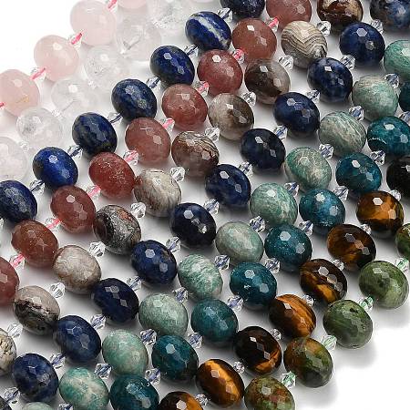 Natural Mixed Gemstone Beads Strands G-L642-I01-18x13mm-1